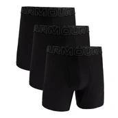 Majtki męskie - Bokserki męskie Under Armour Perf Tech Mesh Solid 6in 3Pack Black L - miniaturka - grafika 1