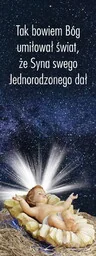 Baner na Boże Narodzenie, "Tak bowiem Bóg umiłował" 75x200 cm - Ikony i obrazy sakralne - miniaturka - grafika 1
