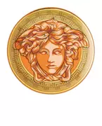 Talerze - ROSENTHAL Złoto-pomarańczowy talerz Versace Orange Coin - miniaturka - grafika 1