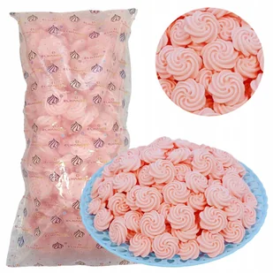 Posypka na tort bezy beziki cukrowe różowe ozdoby dekoracje 500g 120szt - Dodatki do ciast w proszku - miniaturka - grafika 1