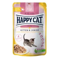 Mokra karma dla kotów - HAPPY CAT Young mokra karma dla kotów Kitten & Junior, drób wiejski, mięso w sosie 20x85 g - miniaturka - grafika 1