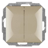 Gniazdka elektryczne - Berker podwójny Abex Perła satyna - miniaturka - grafika 1