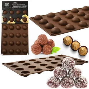 Silikonowa Forma Do Pieczenia Monoporcji Półkole 24Szt Blacha Do Pieczenia - Formy do ciast Silikonowa Forma Do Pieczenia Monoporcji Półkole 24Szt Blacha Do Pieczenia - Formy do ciast - miniaturka - grafika 1