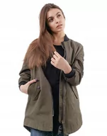 Kurtki damskie - Bomberka Kurtka Damska US Bomber Długa 1724-02 r L - miniaturka - grafika 1