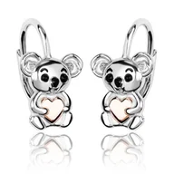 Biżuteria dla dzieci - Kolczyki srebrne Miś Koala dla dziewczynki dzieci angielskie 925 Golden Rose - miniaturka - grafika 1