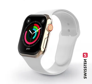 Swissten - Silikonowy pasek na rękę do Apple Watch 42-49 mm (biały) - Akcesoria do smartwatchy - miniaturka - grafika 1