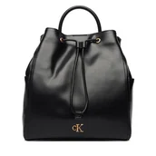 Plecaki - Calvin Klein Plecak Ck Drawstring Backpack LV04F3329G Czarny - miniaturka - grafika 1
