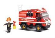 Klocki - Sluban KLOCKI Fire mała ciężarówka strażacka (M38-B0276) 101380276 - miniaturka - grafika 1