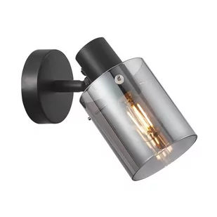 Sardo kinkiet (spot) 1-punktowy czarny/dymiony SPL-5581-1-BK-SG - Lampy ścienne - miniaturka - grafika 1