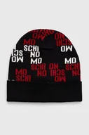 Czapki damskie - Moschino czapka wełniana kolor czarny wełniana - miniaturka - grafika 1