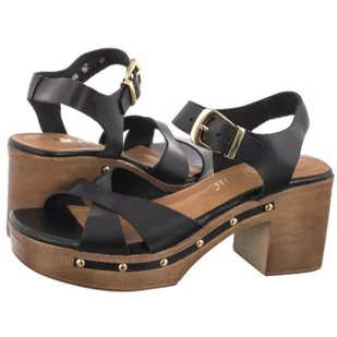 Sandały Czarne B9623__-F56-000-000-F81 (CI772-a) Carinii - Sandały damskie - miniaturka - grafika 1