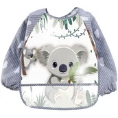 Śliniaki i fartuszki - Śliniak Kieszonka Fartuszek Rękawami Wodoodporny Śliniaczek Nieprzemakalny - miniaturka - grafika 1