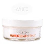 Manicure tytanowy - Ultra Clear puder świetlisto-biały 45 g U660 - miniaturka - grafika 1