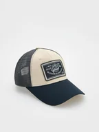 Czapki męskie - Reserved - Czapka trucker z naszywką - niebieski - miniaturka - grafika 1
