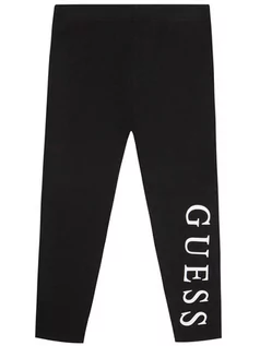 Spodnie i spodenki dla dziewczynek - Guess Legginsy J94B16 J1311 Czarny Slim Fit - grafika 1