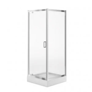 CERSANIT S601-132 SET B618 KABINA ARTECO KWADRAT 90X90X190 SZK TRANS + BR TAKO 90X16 WIR - Kabiny prysznicowe - miniaturka - grafika 1
