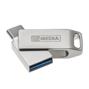 MyMedia MyDual USB 3.2 Gen 1, USB 3.2 Gen 1, 16GB, 69268, srebrny, 69268, USB A / USB C, z obrotową osłoną - Pendrive - miniaturka - grafika 1