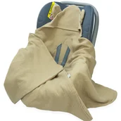 Otulacze - OTULACZ DO FOTELIKA NOSIDEŁKA MUŚLINOWY Z KAPTURKIEM KOCYK Kerstin - miniaturka - grafika 1