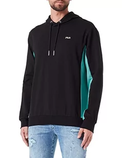 FILA Męska bluza z kapturem Blankaholm, czarno-beryl zielona, L, Czarny, zielony, L - Bluzy męskie - miniaturka - grafika 1