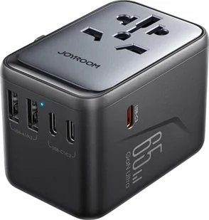 Adapter podróżny JOYROOM JR-TCW02 65W Czarny | Bezpłatny transport - Kostki, złączki, wtyczki - miniaturka - grafika 2