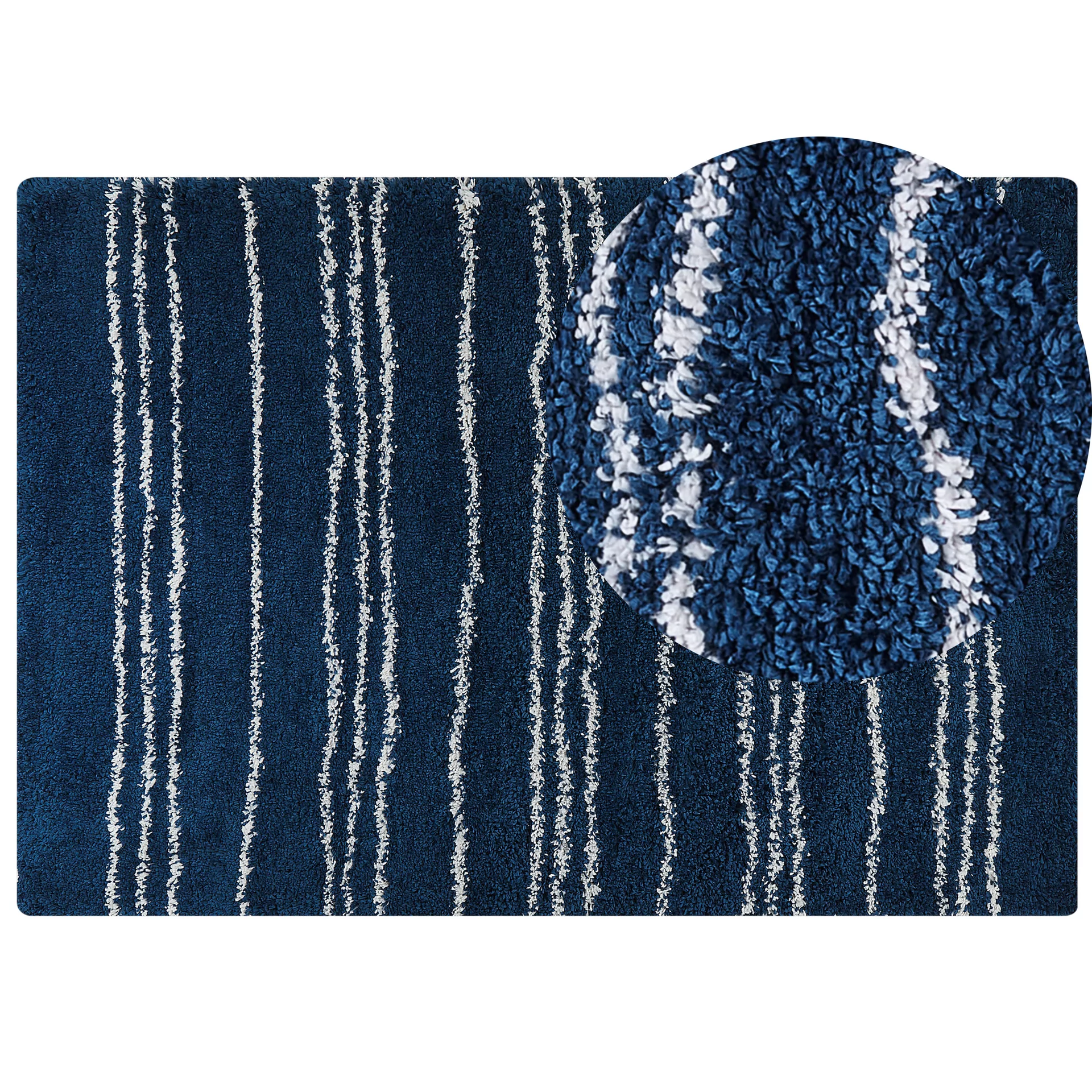 Dywan shaggy 160x230 cm niebieski z białym TASHIR