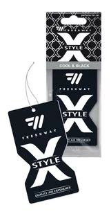 COOL & BLACK | FRESHWAY X Style Dry - zawieszka - Zapachy samochodowe - miniaturka - grafika 1