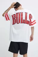 Koszulki męskie - New Era t-shirt bawełniany męski kolor biały z nadrukiem CHICAGO BULLS - miniaturka - grafika 1