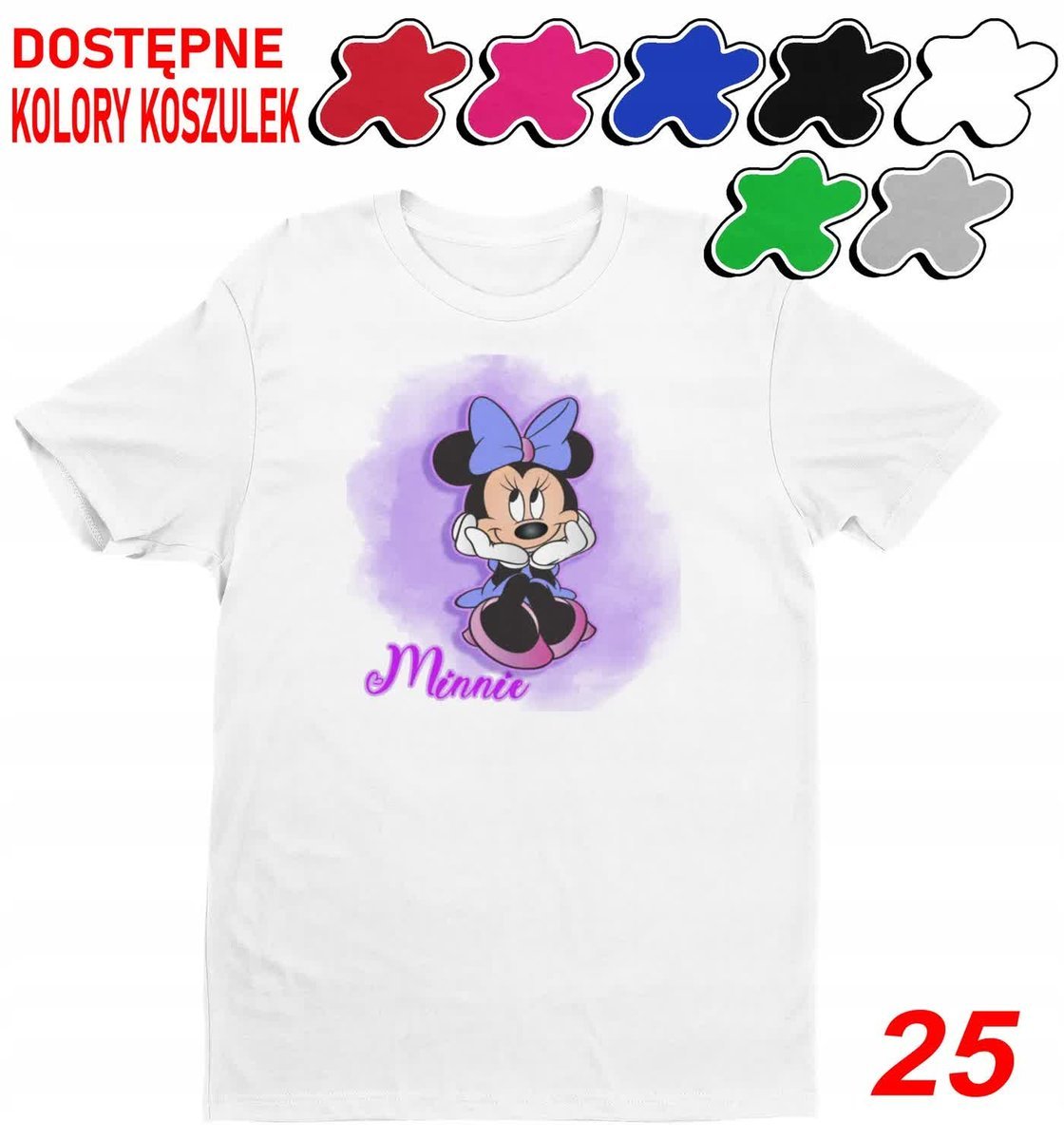 Dziecięca Koszulka Z Nadrukiem Duży Wybór Myszka Miki Różne -L 146-152