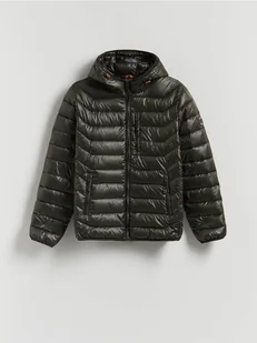 Reserved - Pikowana kurtka z kapturem - ciemnozielony - Kurtki męskie - miniaturka - grafika 1