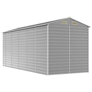 Szopa ogrodowa, jasnoszara, 191x470x198 cm, stal galwanizowana Lumarko! - Altany ogrodowe - miniaturka - grafika 8