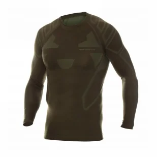 Longsleeve Termoaktywny Męski Bielizna Brubeck RANGER PROTECT - Khaki - Odzież taktyczna i umundurowanie - miniaturka - grafika 1