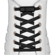 Akcesoria obuwnicze - Elastyczne sznurówki do butów bez wiązania czarne zapinki na magnes 100 cm - miniaturka - grafika 1