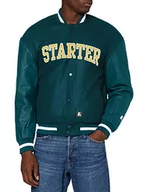 Kurtki męskie - Starter Black Label Męska kurtka Team College, męska kurtka w 3 różnych kolorach, rozmiar S do XXL, Retro Green, L - miniaturka - grafika 1