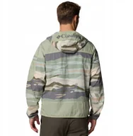Kurtki męskie - Columbia Challenger II Novelty Windbreaker Jacket 2116981348 Zielone L - miniaturka - grafika 1