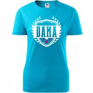 Koszulki i topy damskie - Damska Koszulka na Dzień Mamy Dama Idealny Super Prezent dla Mamy Urodziny turkusowy XXL - miniaturka - grafika 1