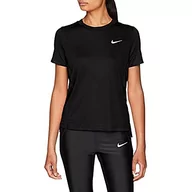 Koszulki i topy damskie - Nike Miler Short-Sleeve-932499 T-shirt damski czarny Schwarz (Black/Reflective Silver) X-S - miniaturka - grafika 1