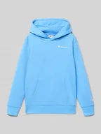 Swetry dla chłopców - Bluza z kapturem, wyhaftowanym logo i kieszenią kangurką - miniaturka - grafika 1