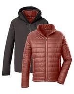 Kurtki męskie - killtec Męska kurtka outdoorowa/3 w 1 kurtka funkcyjna z kapturem i odpinaną kurtką pikowaną KOW 95 MN JCKT, heban, 3XL, 43492-000 - miniaturka - grafika 1