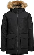 Kurtki i płaszcze dla chłopców - JACK&JONES JUNIOR Jjecraft Parka Sn Jnr kurtka chłopięca, czarny, 152 - miniaturka - grafika 1