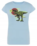 Koszulki i topy damskie - T-Shirt kolorowy nadruk DINOZAUR Rozm.M - miniaturka - grafika 1