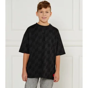 HUGO KIDS T-shirt ALL OVER Relaxed fit - Koszulki dla chłopców - miniaturka - grafika 1