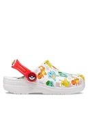 Buty dla dziewczynek - Crocs Klapki Classic Pokemon Clog Kids 207739 Biały - miniaturka - grafika 1
