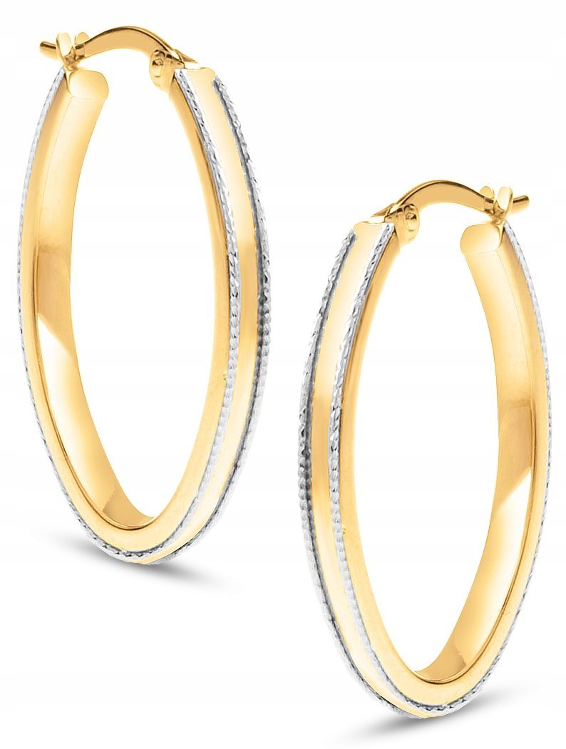 ZŁOTE BOGATE KOLCZYKI DIAMENTOWANE ANGIELSKIE 333