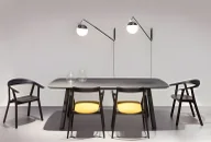 Lampy ścienne - Lampa ścienna Baluna - Grupa Products - czarno-biała kula, długie ramię - miniaturka - grafika 1