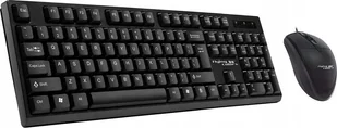Zestaw klawiatura QWERTY + mysz przewodowy USB A K8605 U+U - Zestawy myszka + klawiatura - miniaturka - grafika 1