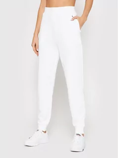 Spodnie sportowe damskie - Tommy Hilfiger Spodnie dresowe WW0WW32207 Biały Relaxed Fit - grafika 1