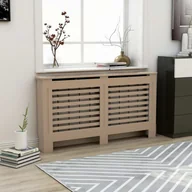 Akcesoria grzewcze - vidaXL Osłona na kaloryfer, 152x19x81 cm, MDF - miniaturka - grafika 1