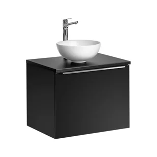 Szafka Łazienkowa Wisząca z Umywalką 82-60-B-2S Santa FE Black Comad Czarna Orchidea, Czarny - Szafki łazienkowe - miniaturka - grafika 1