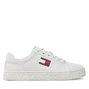Sneakersy Tommy Jeans Tjw Logo Outsole Sneaker Ess EN0EN02703 Biały - Sneakersy damskie - miniaturka - grafika 1
