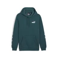 Bluzy sportowe męskie - Męska bluza z kapturem Essentials+ Tape PUMA Cold Green - miniaturka - grafika 1